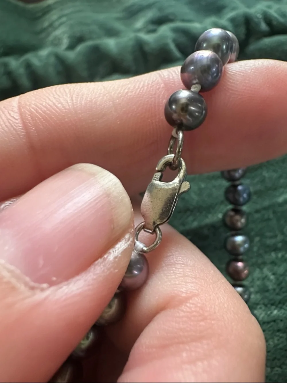 925 Chrome Pearls Necklace